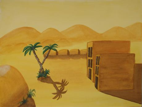 Zeitwandel in der Wüste gelb 1 - Renate Özgönül - Array auf Array - Array - Array