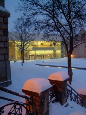 Winter am Universitätsplatz in Halle / Saale - Wolfgang Bergter -  auf Array - Array - 