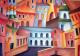 Uferstadt -  Nina Kavunenko - Acryl auf Leinwand - Sonstiges-Architektur - 