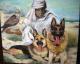 Beduine mit SchÃ¤ferhunde und Falke -  Chai Gallery - Acryl auf Leinwand - Sonstiges - 