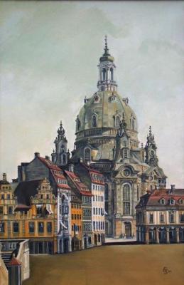 Frauenkirche Dresden vor der Zerstörung - Erhard Sünder - Array auf  - Array - Array