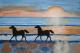 -Pferde am Strand-- - marion kapur -  auf  - Tiere-Himmel-Meer-Wolken - GegenstÃ¤ndlich