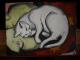 weiÃe Katze - angelehnt an Franz Marc - Christin Dahms - Acryl auf Leinwand - Katzen - Expressionismus
