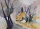 Kapelle im Winter (2003) Berthold M. Rubenbauer - Berthold M. Rubenbauer - Aquarell auf Papier - Sonstiges-Winter - 