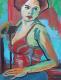 woman #1 (2007) -  Katja Langer - Acryl auf Leinwand-Karton - Sonstiges - 