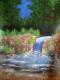 Waterfalls in the midst of Rocks - Rohini Yalakkishettar - Ãl auf Pappe-Papier - Fluà - Expressionismus-Impressionismus-Naturalismus-Realismus Waterfalls in the midst of Rocks - Rohini Yalakkishettar - Ãl auf Pappe-Papier - Fluà - Expressionismus-Impressionismus-Naturalismus-Realismus