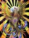 The amazing Phoenix - Torsten Matthes - Bleistift-Farbstift-Tinte-Tusche auf Papier - Fantastisch-Esoterik-Geschichte-Religion - ActionPainting-Figuration-Symbolismus