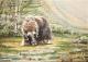 Dovrefjell mit Moschusochse - Heiko Horn - Ãl auf Leinwand - Wildtiere-Landschaft - Impressionismus