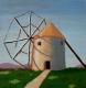 Spanische WindmÃ¼hle - Wotan Sirius - Ãl auf Leinwand - Architektur-Landschaft - 