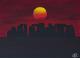 Sonnenuntergang ueber Stonehenge - Michael Schirdewahn - Acryl auf Leinwand -  - 