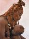 Himba - simone finster - Pastell auf Papier - Frauen-Kinder - 