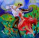 Der Tanz in dem Mohn - elena zjazeva -  auf  - Menschen-Liebe-StÃ¤rke-Zuneigung - Expressionismus