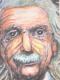 Albert Einstein - Peter David - Aquarell auf Papier - Menschen - 