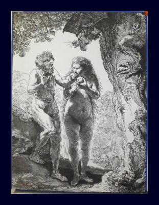 Adam und Eva nach Rembrandt - Clemens Redwig - Array auf Array - Array - 