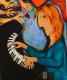 Der  Pianist - Maria Voican - Acryl auf Leinwand - Abstrakt-Fantastisch-Mystik - Abstrakt-Expressionismus-Impressionismus-Symbolismus