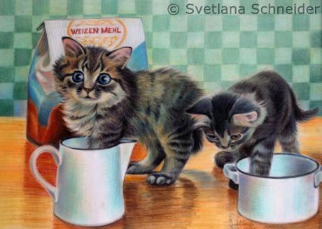 Zwei Kätzchen - Svetlana Schneider - Array auf Array - Array - Array
