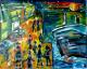 ---Abends am Hafen - Dagmar Richter - Acryl auf Leinwand - Abend - 