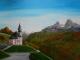 Walfahrtskirche Maria Gern im Herbst - Sandra Sobota - Acryl auf Leinwand - Berge-Wald-Herbst - 