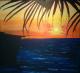 Sunset in Florida - Joachim Plab - Acryl auf Leinwand - KÃ¼ste-Meer - Naturalismus