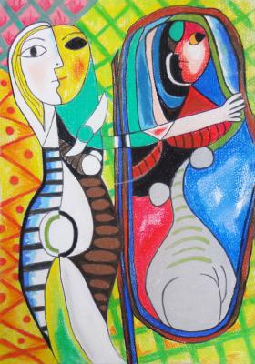In Anlehnung an ein Bild von Picasso - 4 - - Viviane Wenz - Array auf Array -  - 