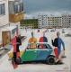 Farbmenschen, USSR - Wassilij Dahmer - Ãl auf Leinwand - Abstrakt-Menschen - Abstrakt-Impressionismus