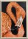 Seltene Flamingo - Wassilij Dahmer - Ãl auf Leinwand - VÃ¶gel - Impressionismus-Realismus